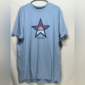 NWT Eddie Bauer Legend Wash Graphic Tee Tall Large,‎ Light Blue with Star ⭐️ ⛰️